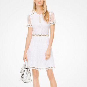 MICHAEL KORS GROMMETED DOT LACE DRESS NWT SZ 0